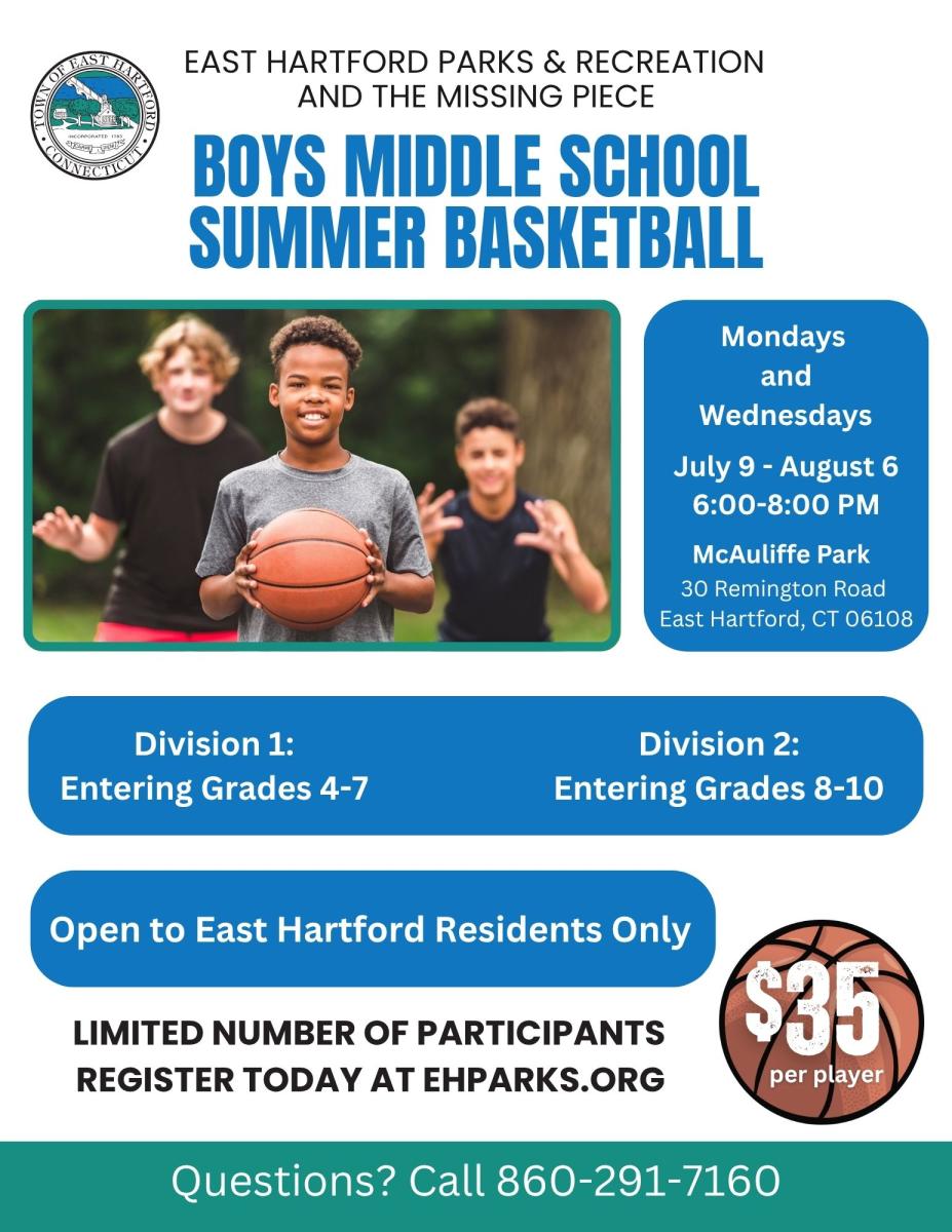 2025 Middle School Boys Summer Basketball