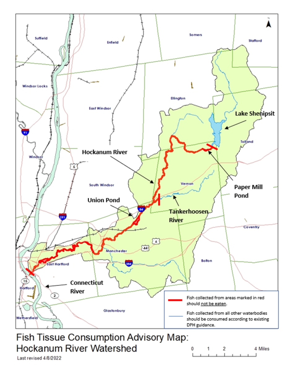 Map of Hockanum River Watershed