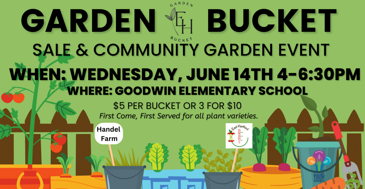 Garden Bucket Sale 6/14 from 4 pm to 6:30pm at Goodwin Elementary School