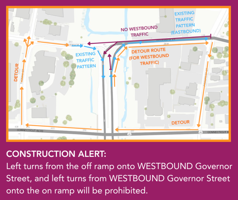 Governor Street Detour