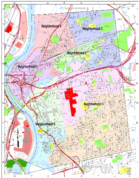 East Hartford Neighborhood Map