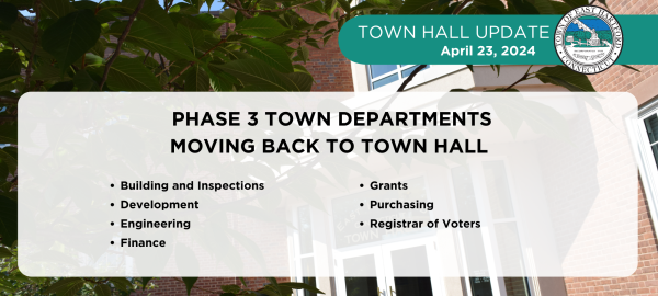Phase three departments moving back to town hall