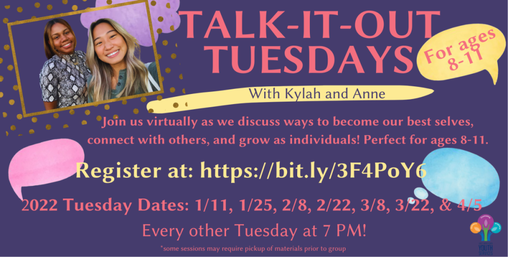 talk it out tuesdays for 8-11 year olds