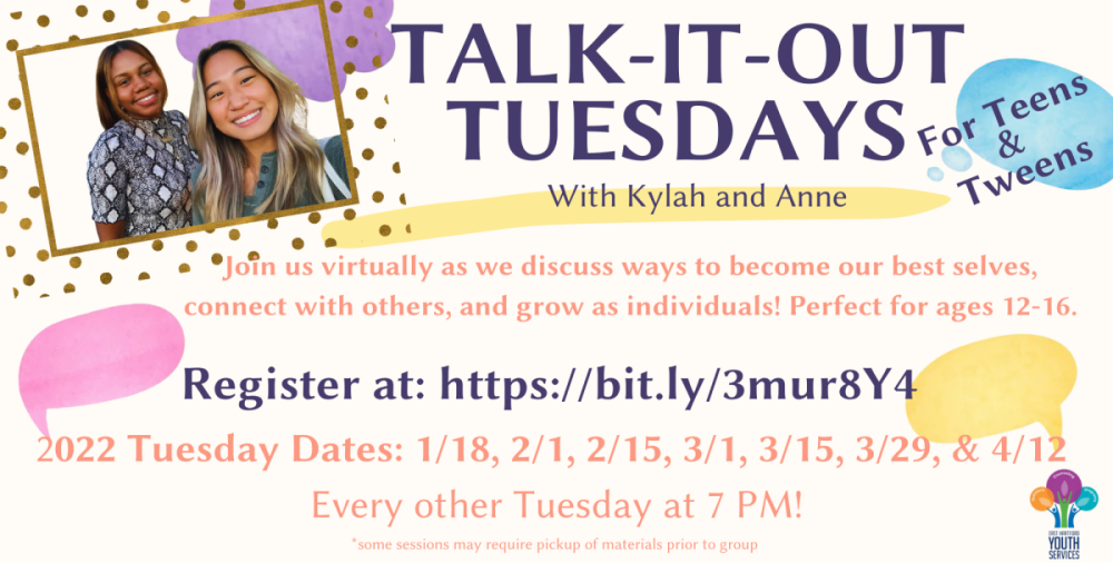 talk it out tuesdays for tweens and teens