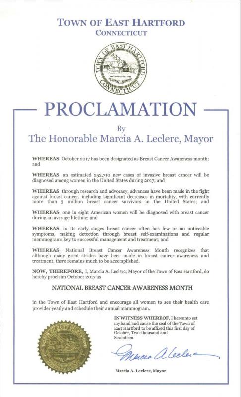 2017 Breast Cancer Awareness Month Proclamation