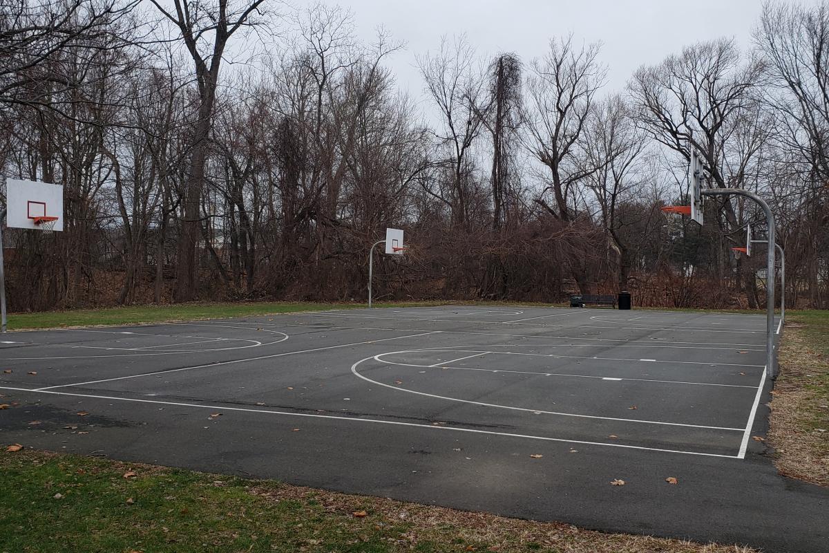 Hockanum Park Basketball Courts on Main Street