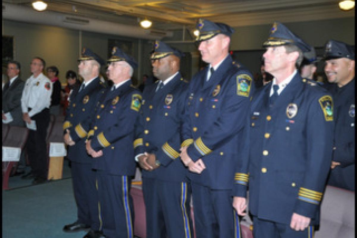 EHPD Command Staff at Promotional Ceremony October 9th, 2014