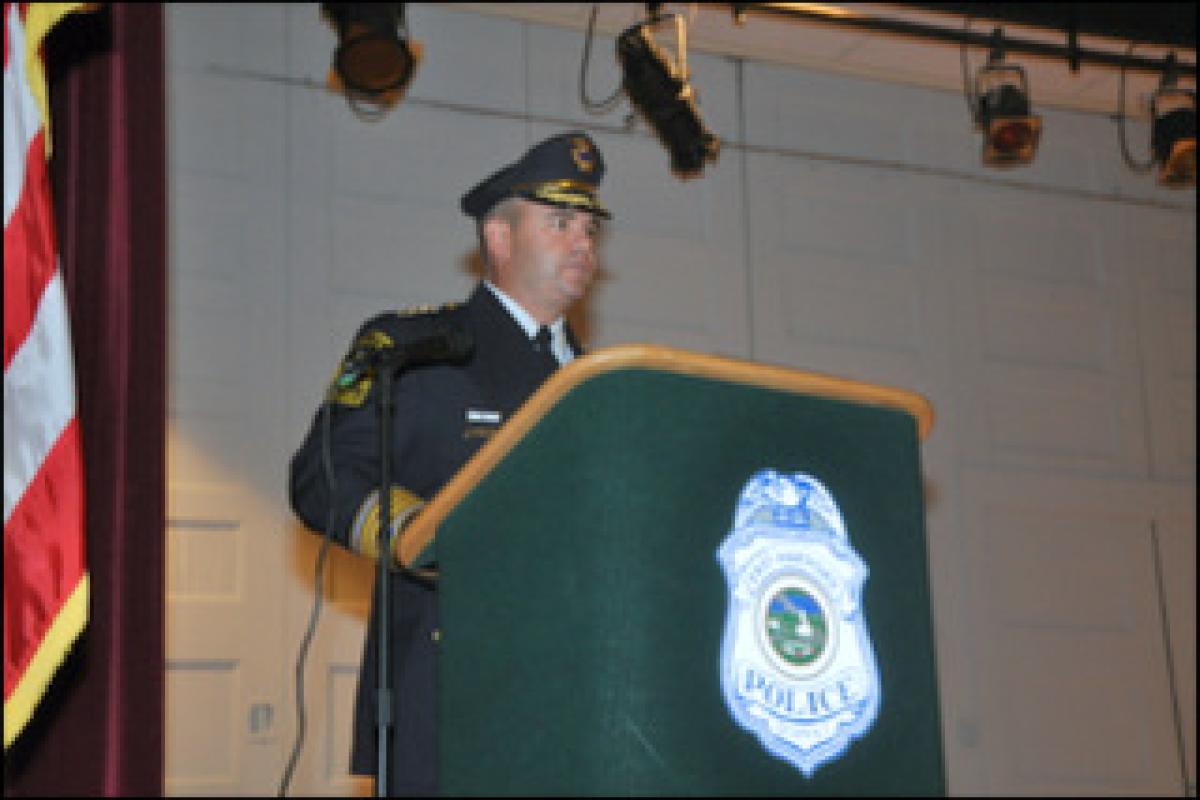 Chief Sansom at EHPD Promotional Ceremony October 9th, 2014