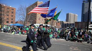 East Hartford Police Honor Guard Participates in the Hartford St. Patrick's Day Parade