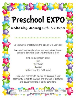 Preschool Expo flyer
