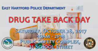 EHPD Drug Takeback Day - Saturday, October 28, 2017 10AM-2PM