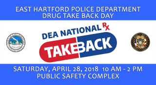 RX Drug Take Back Saturday, April 28 2018