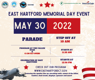 Join us for East Hartford Memorial Day Parade and Celebration of East Hartford 