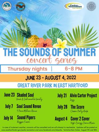 Town of East Hartford Announces the ‘Sounds of Summer’  Concert Series at Great River Park