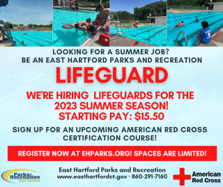 East Hartford Parks and Recreation Looking to Hire Lifeguards for the 2023 Summer Season
