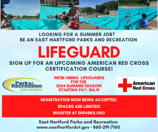 Lifeguards Wanted! East Hartford Parks and Recreation Looking to Hire Lifeguards for the 2024 Summer Season