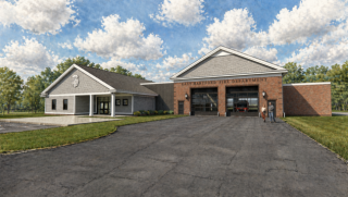 Exterior conceptual rendering of new firehouse 2