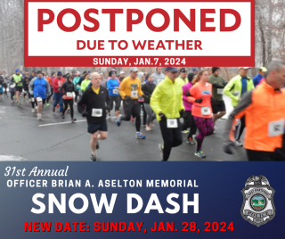 POSTPONED- Officer Brian A. Aselton Memorial Snow Dash 5k Road Race