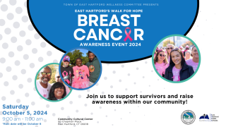 East Hartford's Walk for Hope Breast Cancer Awareness Event Saturday, October 5, 2024