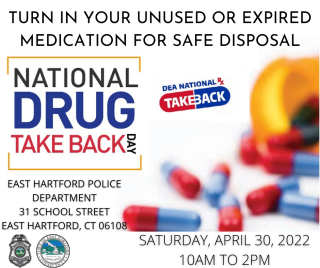 East Hartford Police & Health Department Announces DEA's Take Back Day 