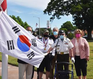 East Hartford honor Korean War Veterans with flag raising