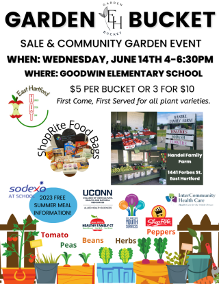 EH-HAT garden bucket sale event flyer.  scroll down to read more details.