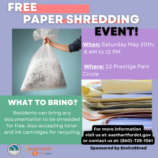 Town of East Hartford FREE Shred Day Sponsored by EnviroShred