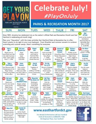 Parks & Recreation Summer Calendar