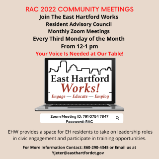 East Hartford Works Invites You To Join The Resident Advisory Council 