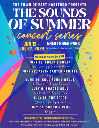 Town of East Hartford Announces the ‘Sounds of Summer’ Concert Series at Great River Park