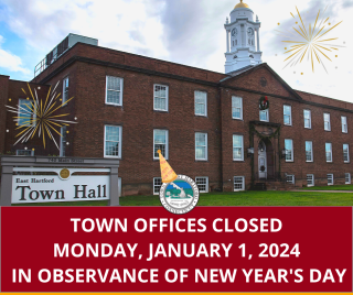 Town Offices Are Closed Monday, January 1 