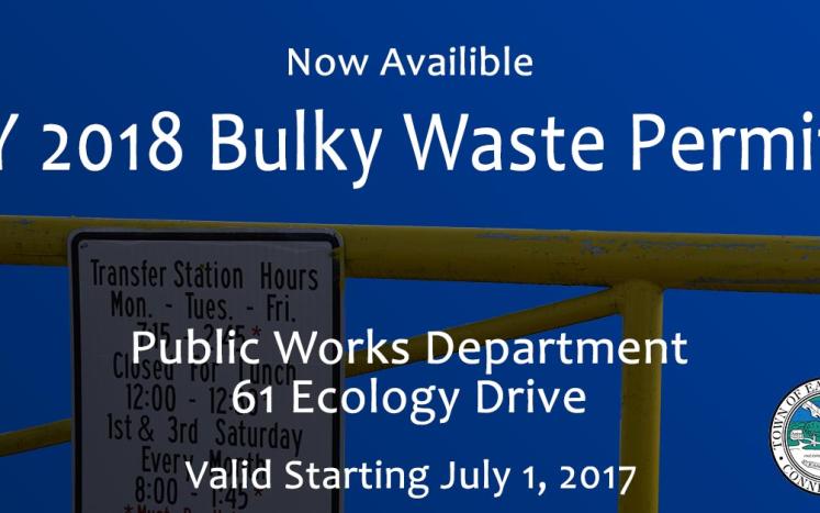 FY 2018 Bulky Waste Permits