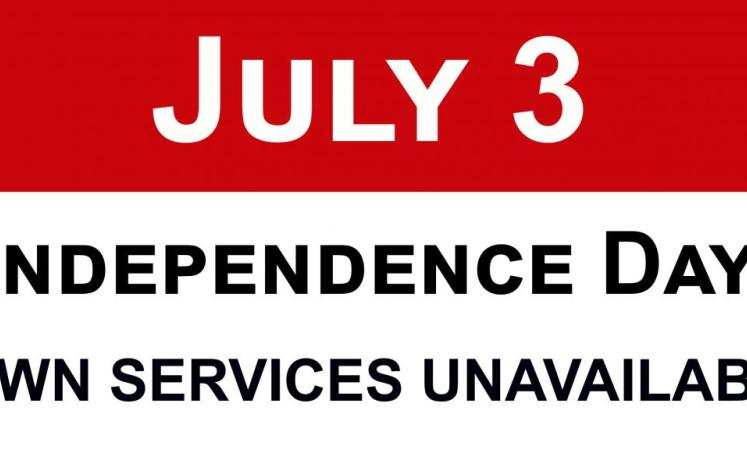 east hartford closed for independence day