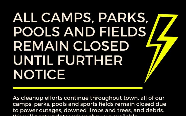 parks pools camps closed