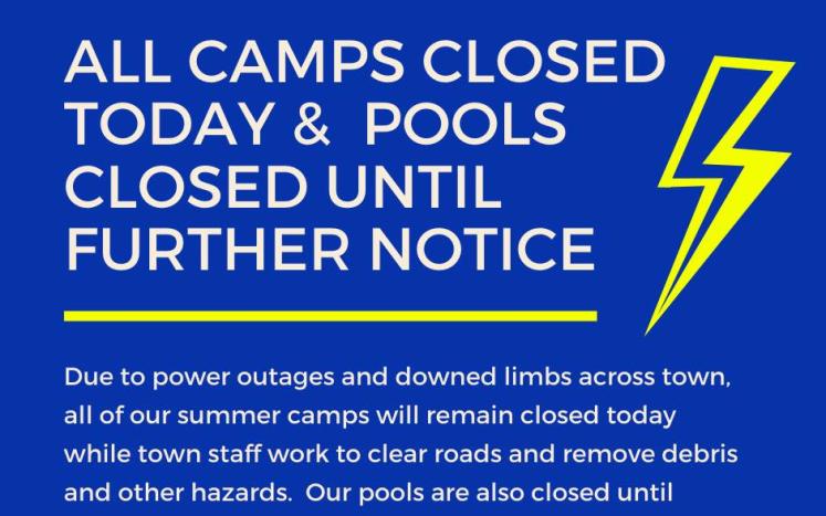 east hartford pools camps closed