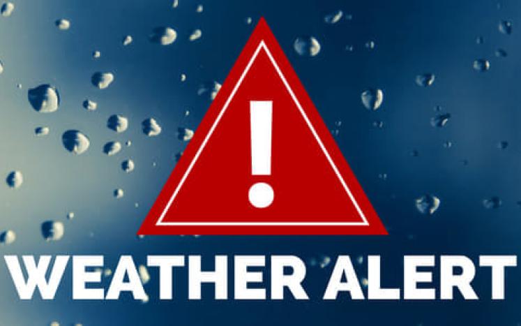Weather Alert – Showers and Thunderstorms