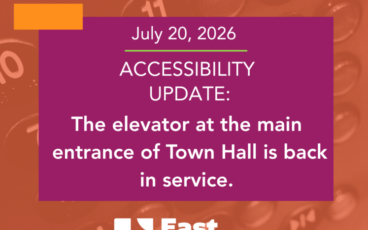 Accessibility Update: Elevator at Town Hall is Back in Service 