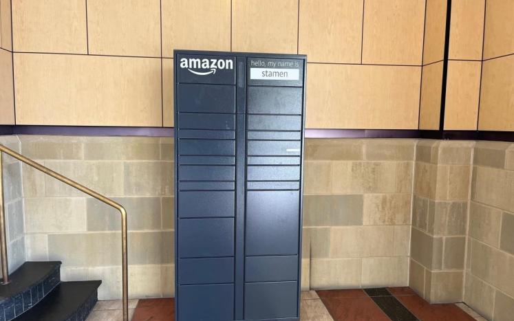 Amazon Locker amazon locker at police headquarters lobby