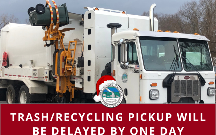 Town of East Hartford Offices Closed on Christmas Day Trash & Recycling Pickup Delayed