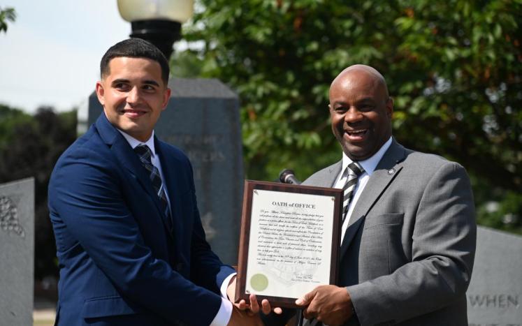 Officer Alberto K. Rivera and Chief Mack S. Hawkins