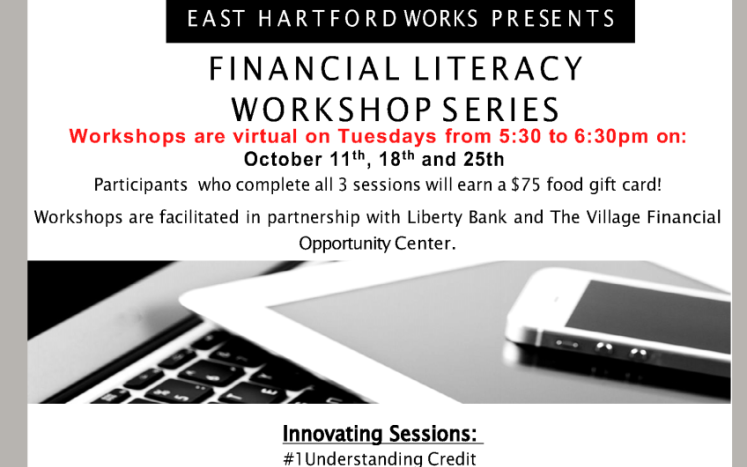 East Hartford Works Invites You To Financial Literacy Workshop Series 