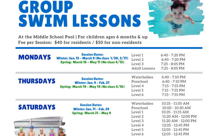 group swim lessons flyer