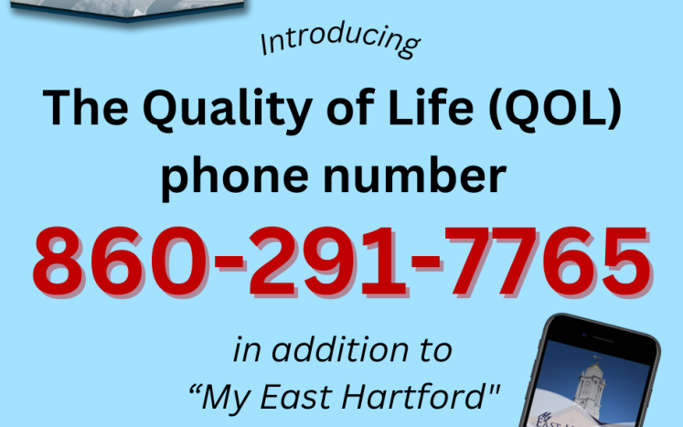 Town of East Hartford Launches a Quality of Life Line to Help Residents Report Issues of Concern