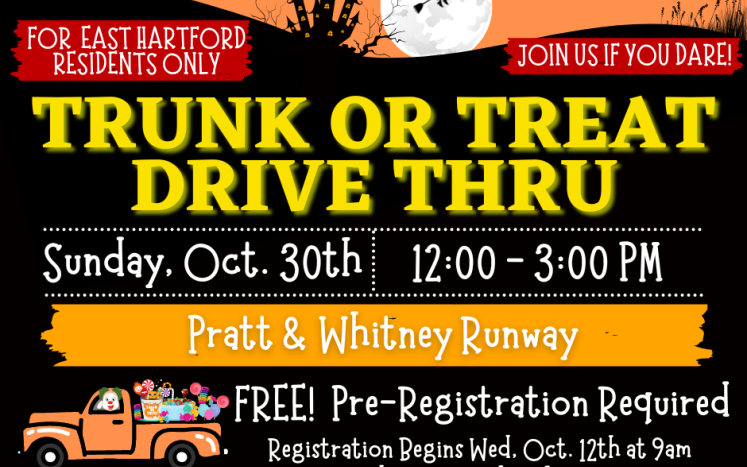 Trunk or Treat Drive Thru Returns to East Hartford On October 30, 2022